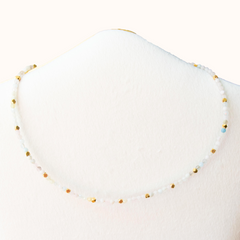 Edelsteen Choker Morganite (Mededogen) Goud