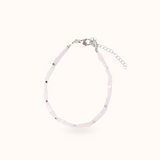 Rosenquarz Armband Silber