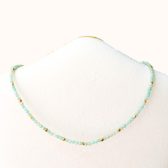 Gemstone Choker Amazonite (Balance) Gold