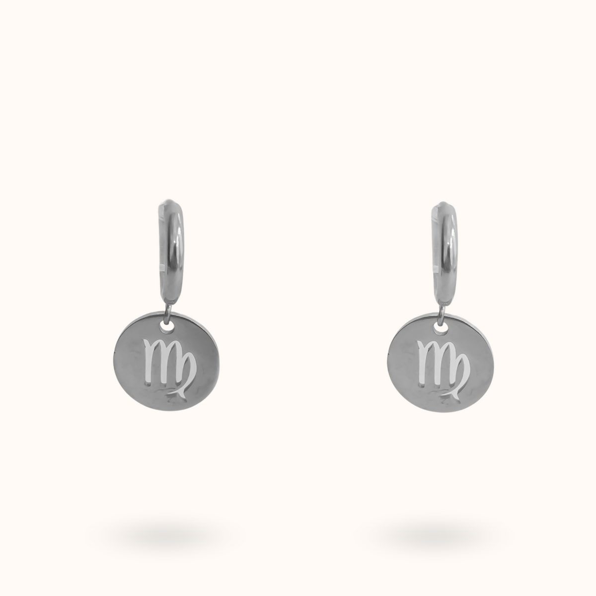 Zodiac Earrings Virgo Silver