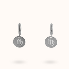 Zodiac Earrings Virgo Silver