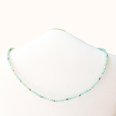 Gemstone Choker Amazonite (Balance) Silver