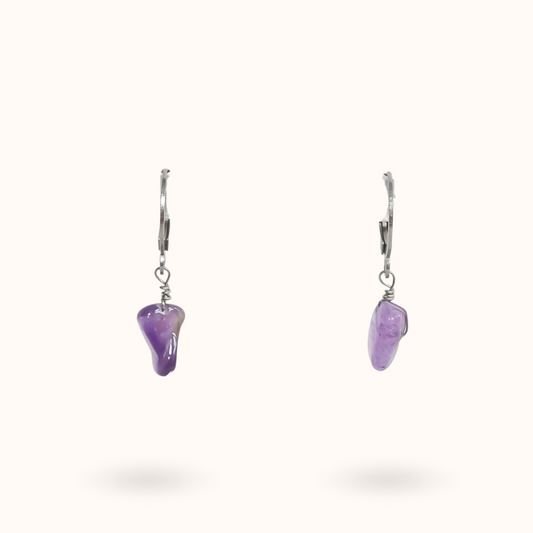 Gemstone Earrings Amethyst (Healing) Silver