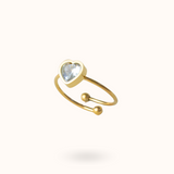 April Birthstone Heart Ring - Diamond
