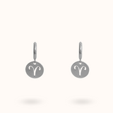 Zodiac Earrings Aries Silver
