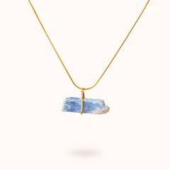 Edelsteen ketting Ruwe Kyanite (Zelfexpressie) Steen Goud