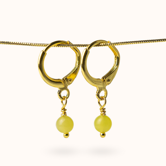 Fine Line oorbellen Citrien Bal (Succes) Goud