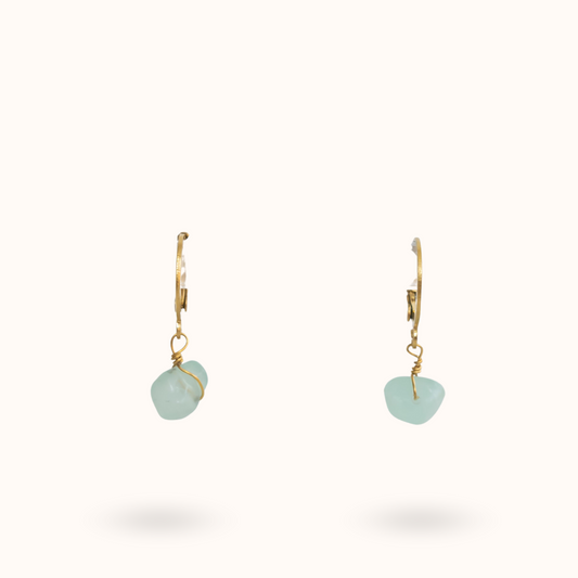 Gemstone Earrings Fluorite (Focus) Gold