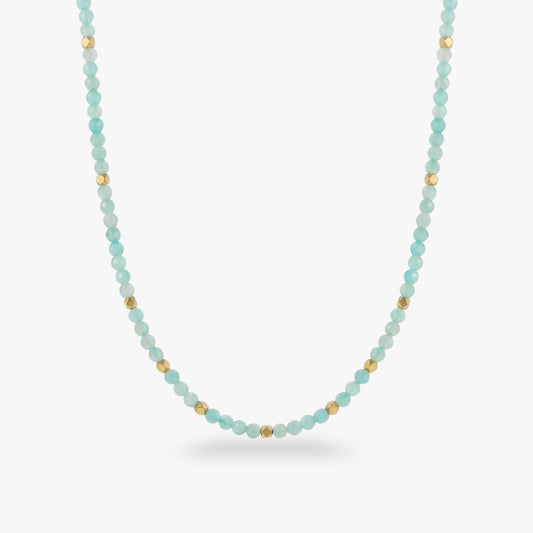 Amazonit Choker Gold