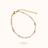 Strawberry Quartz Bracelet Gold