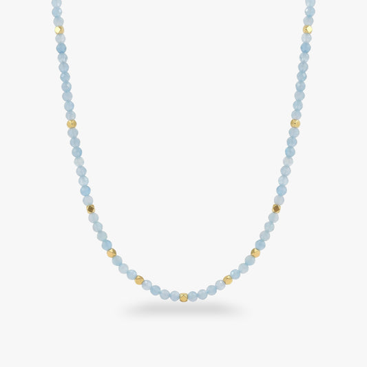 Aquamarin Choker Gold