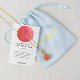 Watermeloen Toermalijn Embrace Ketting Goud