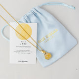 Gelbe Jade Embrace Halskette Gold