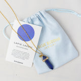 Halskette Anhänger Lapislazuli (Selbstvertrauen) Gold