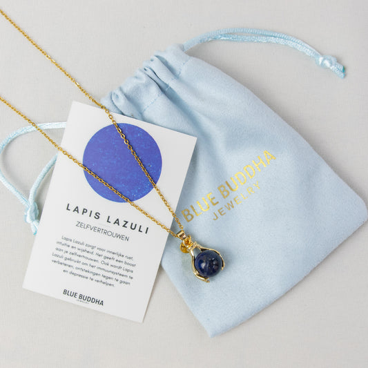 Lapis Lazuli Embrace Necklace Gold
