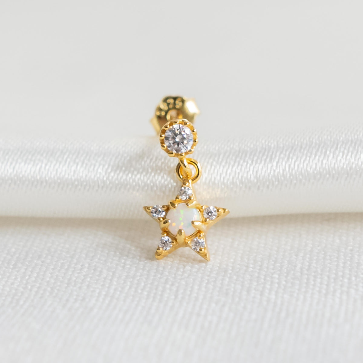 Opal Star Stud Gold