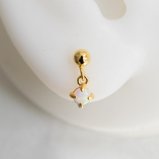 Opal Ball Stud Gold