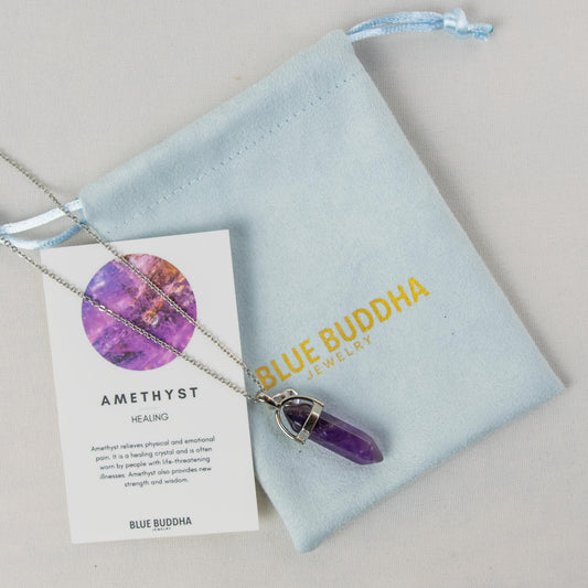 Ketting Pendant Amethyst (Genezing) Zilver