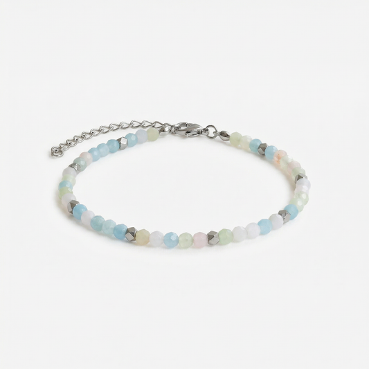 Morganit-Armband Silber