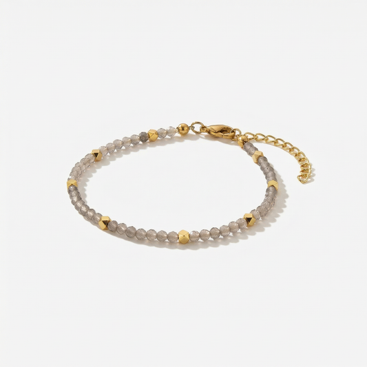 Rauchquarz-Armband Gold
