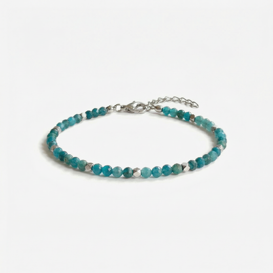 Apatit-Armband Silber