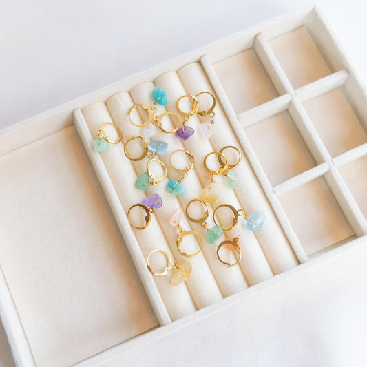 Gemstone Earrings Fluorite (Focus) Gold