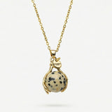 Dalmatische Jaspis Embrace Ketting goud
