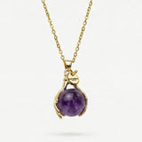 Amethyst Embrace Ketting Goud