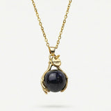 Blaue Sand-Umarmungskette in Gold