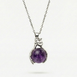 Amethyst Embrace Ketting Zilver