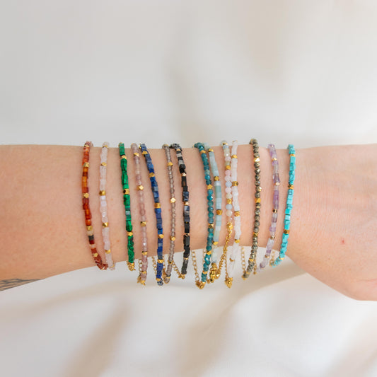 Malachite Bracelet Gold