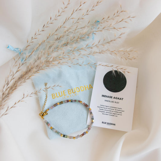 Indiase agaat armband goud