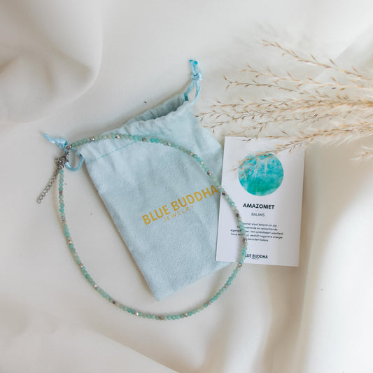 Amazoniet Choker Zilver