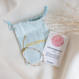 Rozenkwarts armband goud