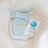 Aquamarine Choker Gold