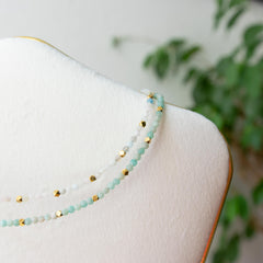 Gemstone Choker Amazonite (Balance) Silver