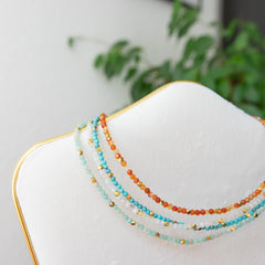 Gemstone Choker Carnelian (Motivation) Gold