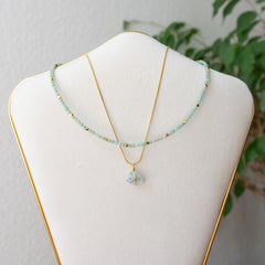 Gemstone Choker Amazonite (Balance) Gold