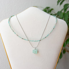 Gemstone Choker Amazonite (Balance) Silver