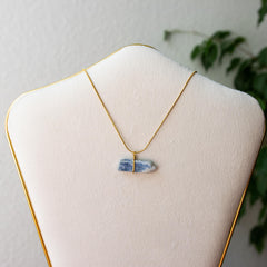 Edelsteen ketting Ruwe Kyanite (Zelfexpressie) Steen Goud