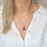 Aventurijn Embrace Ketting Zilver