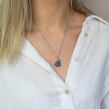 Blue Spot Jaspis Embrace Ketting Zilver