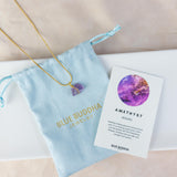 Amethyst Raw Stone Necklace Gold