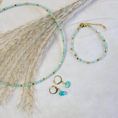 Gemstone Choker Amazonite (Balance) Gold