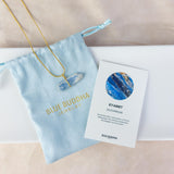 Kyanite Raw Stone Necklace Gold