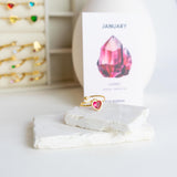 January Birthstone Heart Ring - Garnet