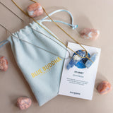 Kyanite Raw Stone Necklace Gold