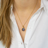 Blue Spot Jasper Embrace Necklace Gold