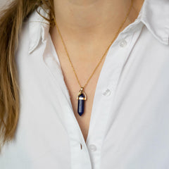 Ketting Pendant Lapis Lazuli (Zelfvertrouwen) Goud