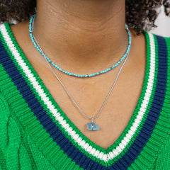 Gemstone Choker Turquoise (Spirituality) Silver